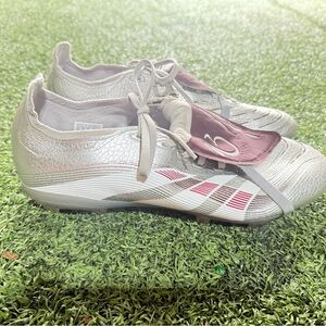 Adidas Silver and Maroon Women's Soccer Cleats